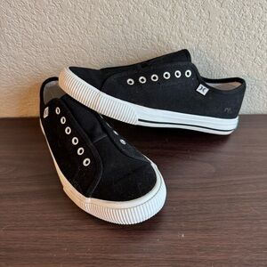 Hurley Black Canvas Sneakers Slip On Skate Shoes Low Top‎ Casual Women's